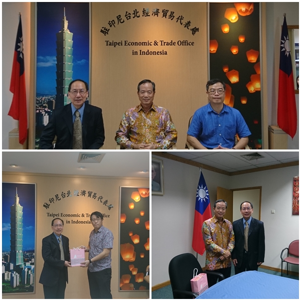 President Mao-Jiun Wang and Dean Hong-Wei Yen visited the Taipei Economic and Trade Office in Jakarta, Indonesia