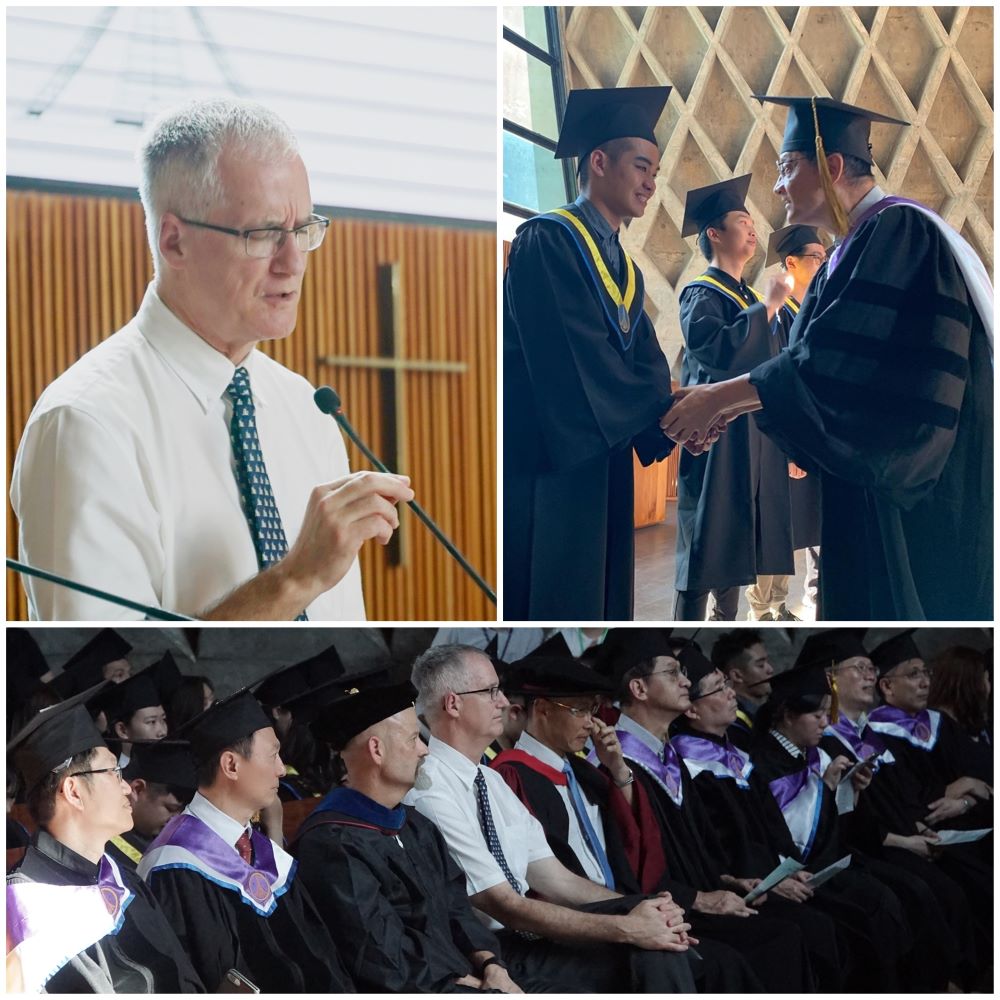 Chaplain David Clotfelter led a prayer and gave a speech of blessing to the graduates