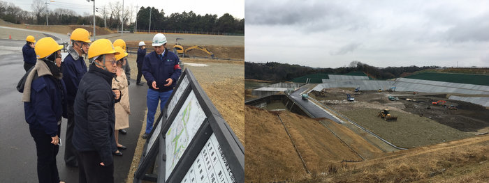 Tunghai professors touring the waste-handling environment
