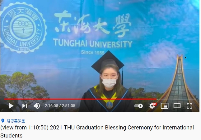 Graduation remarks: China Shu-Qi Wang(left),Indonesia Leonardo Joeshua(right)